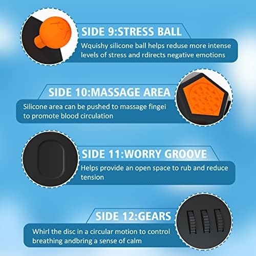 Fidget Dodecagon,12 Sided Fidget Toys Cube for Kids and Adults (A1 Black)