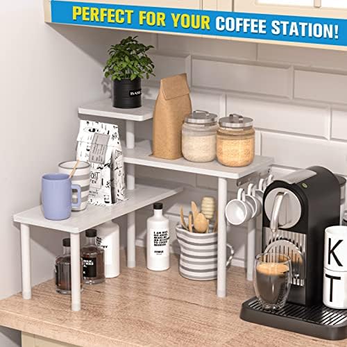JayRex 3-Tier Bathroom Countertop Corner Shelf Organizer, White