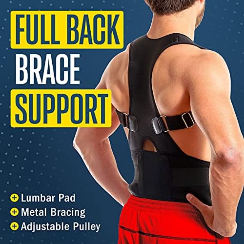 FlexGuard Posture Corrector for Women and Men - Back Brace for Posture, Adjustable Back Support Straightener Shoulder Posture Support for Pain Relief, Body Correction, X-Large