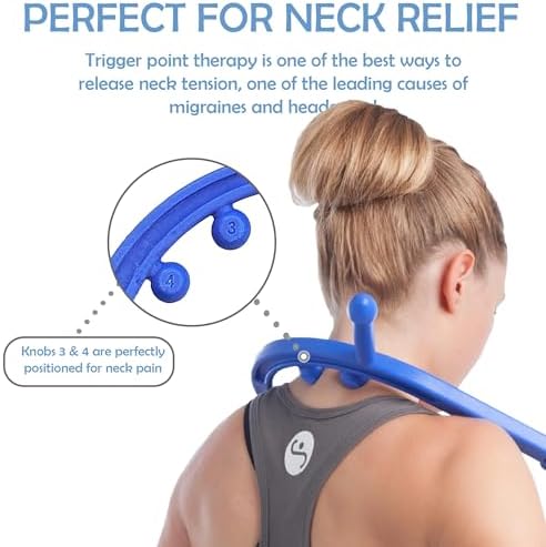 Body Back Buddy Classic Back Massager & Neck Massager for Pain Relief, Blue