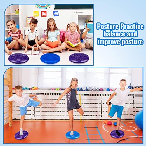 Outus 2 Pcs Balance Disc Kids Inflated Wobble Cushion