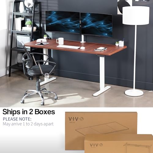 VIVO Dark Walnut 71 x 30 in Standing Desk, DESK-KIT-E2W7D
