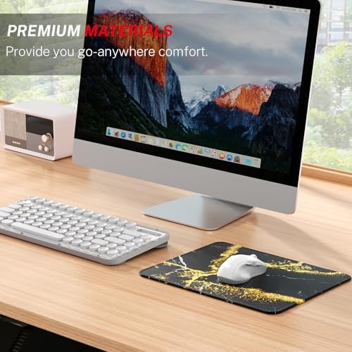 MROCO Essential Office & Gaming Mouse Pad, 8.5 x 11 Inch, Black Gold