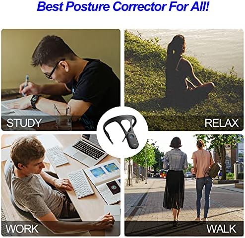 P1 Posture Corrector for Women Men, Strapless Upper Back Brace, Vibration Reminder, Rechargeable, 50H Battery