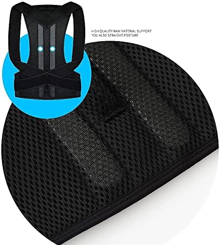 Posture Corrector Full Back Support Brace for Women Men Upper and Lower Back Pain Relief Thoracic Kyphosis Rounded Shoulders Compression Vest Back Posture (Color : Black, Size : XXXXX-Large)