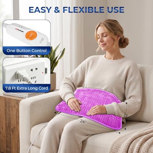 Boileau Electric Heating Pad for Back Pain & Period Cramps Relief, Large XL