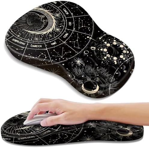 YIWEI Ergonomic Mouse Pad with Wrist Rest for Carpal Tunnel Pain Relief