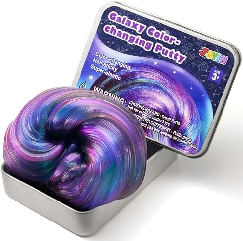 JOYIN Galaxy Color-Changing Putty, Slime for Kids 4.2oz, Therapy Putty, Fidget Toys Adults, Squishy Sensory Toys for Kids, Anxiety Stress Relief Gifts for Adults, Desk Fidgets, Halloween, Christmas