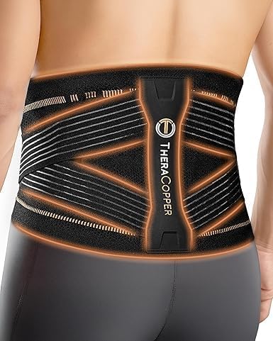 TheraCopper Copper Back Brace for Men & Women (XX-Large)