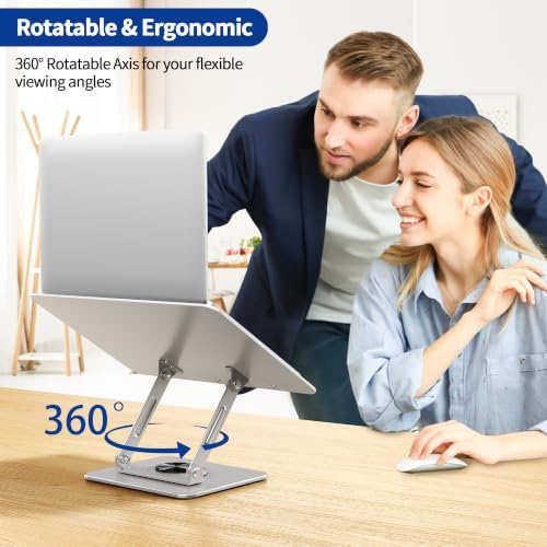 BESIGN BS02 Book Stand for Reading, Adjustable Book Holder, Ergonomic Laptop Stand, Cookbook Stand, Recipe Book Holder with Elastic Page Clips for Music Scores, Recipe, Tablet