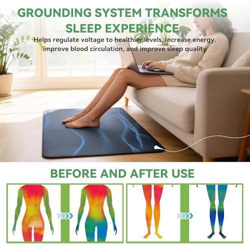 2 Pack Grounding Mat for Feet for Better Sleep & Stress Relief