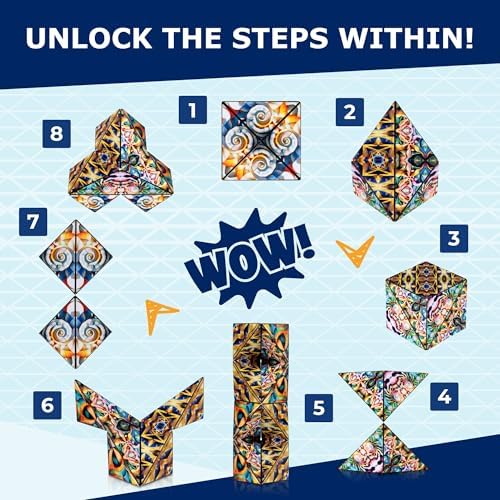 Shashibo ICOSA XL Magnetic Puzzle Toy, Stress Relief Fidget Toy