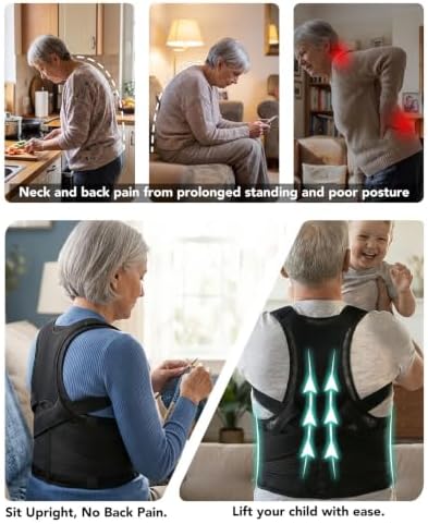 Posture Corrector for Men/Women, Full Back Brace, Lumbar Support
