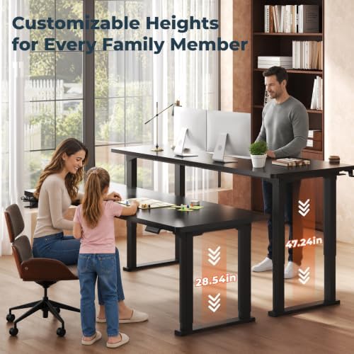 71x31 4 Leg Dual Motor Standing Desk for Home Office