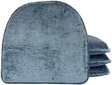 Klear Vu Raindrop The Gripper Non Slip Chair Cushions, Soft & Comfortable Seat Pad, Sitting Pillow for Kitchen, Dining or Office, 4 Count (Pack of 1), Pool Blue