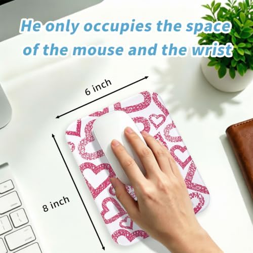 Small Mouse pad, with Edge-Sewn Design, extends Service Life by Twice, occupying the Optimal Size for the Mouse and Wrist Position. (Love)