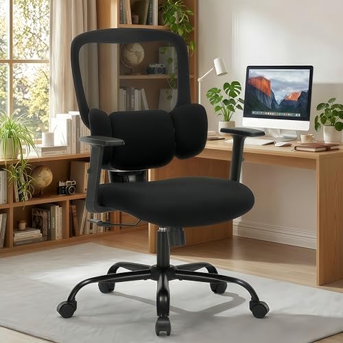 Mesh Executive Home Office Chair with Lumbar Support Adjustable Height Arms