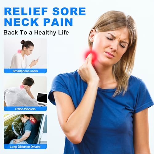 Fanwer Cervical Neck Traction Device Over Door Home Use for Neck Pain Relief, Portable Neck Stretcher Strap for Spinal Decompression or Physical Therapy, Restore Natural Curve of Neck