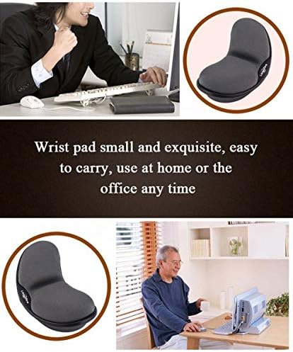 Memory Foam Mouse Wrist Rest Keyboard Wrist Rest Pad Anti-Skid Mousepad Support Wrist Rest Mat for Office Computer Laptop Mac- Durable Comfortable Lightweight Easy Typing(5.1 * 2.8" Black)