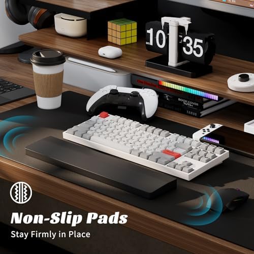 Keyboard Wrist Rest, Wooden Wrist Rest for Keyboard, 14.2-inch Length and 22mm Thickness, Bamboo Wood Palm Rest, Ergonomic Design for Mechanical Gaming Keyboard, Stain Resistant