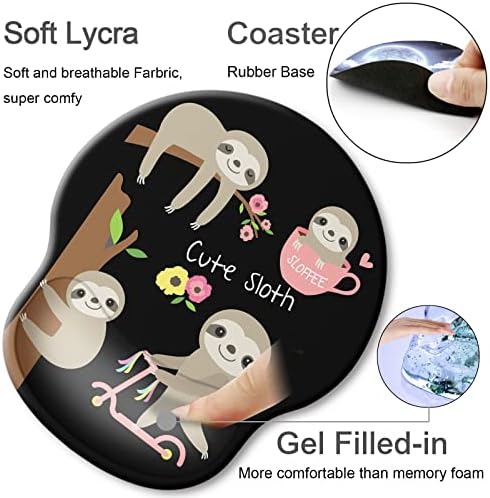 Ergonomic Mouse Pad with Wrist Rest Support,Gel Mouse Pads for Desk