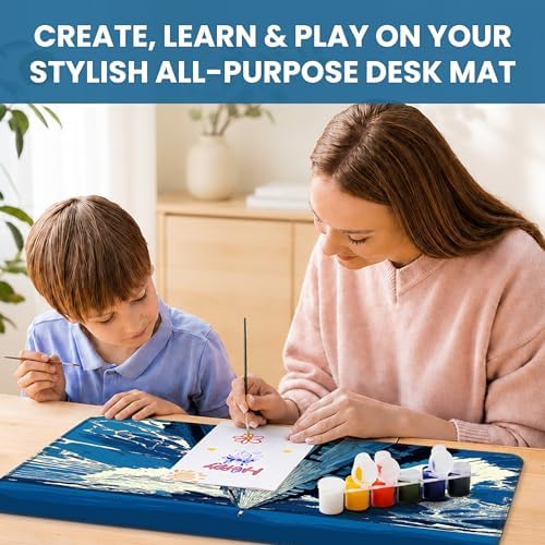Aesthetic Desk Mat, Cute Coastal Pier Desk Pad Protector for Work & Decor, 31.5" x 11.8", Pretty Non-Slip Extended Mouse Pad for Office or Home