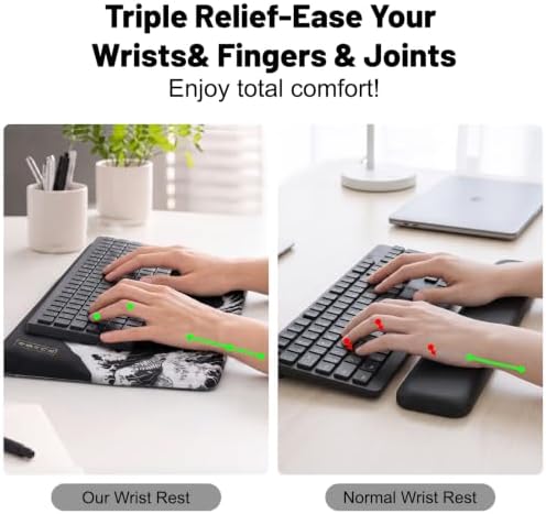 Keyboard Stand with Wrist Rest，Ergonomic Keyboard Riser Holder Lifter Tray