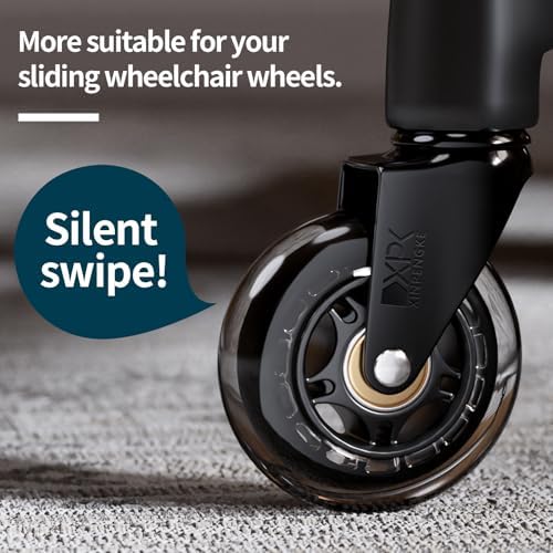Office ChairWheels - Replace Smooth and Durable Rubber Universal Wheels Heavy Duty Wheels - Suitable for Hardwood Flooring and Carpet -5-Piece Set