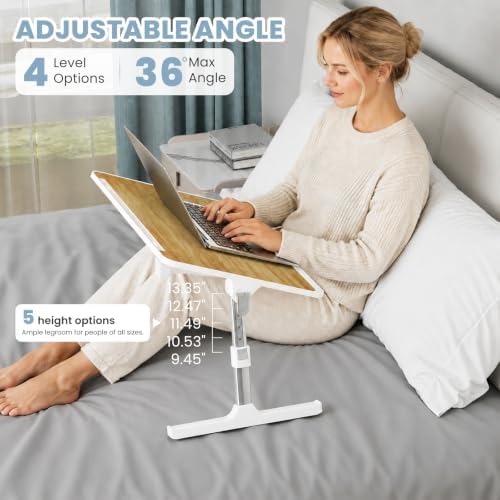 Adjustable Lap Desk, Foldable Laptop Desk for Bed, X-Large Lap Table