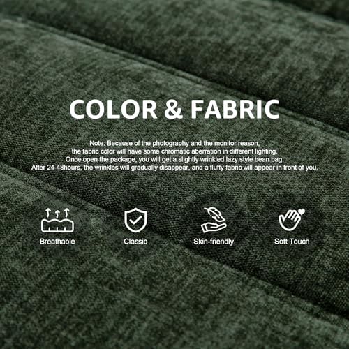Hobestluk Adults Bean Bag Chair Faux Fur BeanBag Couch for Living Room