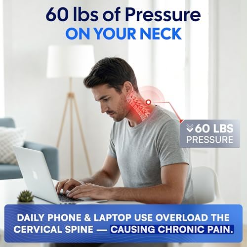 Forward Head Posture Corrector Neck Collar – Cervical Traction Brace for Text Neck, Neck Pain Relief, Spine Alignment, Cervical Lordosis Support, Posture Correction Device (Small/Medium)