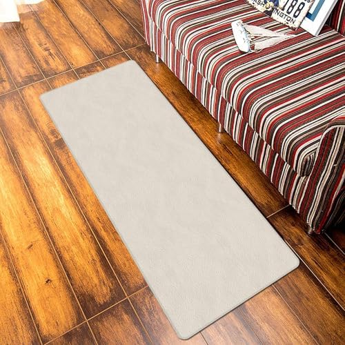 Cream Abstract Minimalist Soild Color Antifatigue Kitchen Bath Door Mat Cushioned Runner Rug, Washable Welcome Floor Sink Mat, Waterproof & Non-Slip Comfort Standing Doormat for Kitchen, 18"x30"