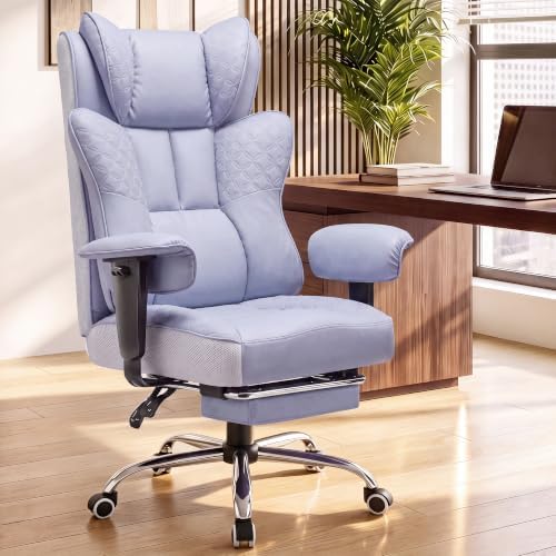 COMHOMA Big and Tall Gaming Chair with Footrest Ergonomic Office Chair