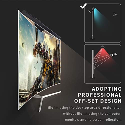 Computer Monitor Light Bar, Screen Light Bar e-Reading LED Task Lamp, Gaming Lights, Touch Stepless Dimming, 3 Color Temperature,USB Powered Monitor Lamps for Desk/Office/Home