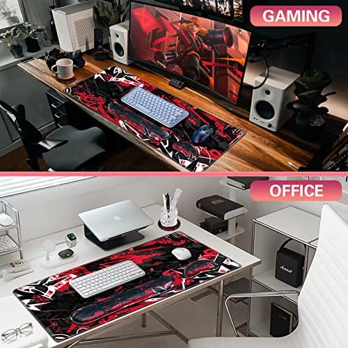Canjoy Desk Mat with Keyboard and Mouse, Desk Pad with Wrist Rest Support
