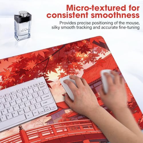 Large Mouse Pad 31.5x15.7 Inch - Starter Desk Mat, Maple Leaf
