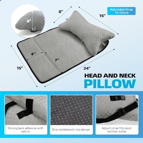 Recliner Head Pillow for Neck, Recliner Pillow for Headrest, Sofa, Chair