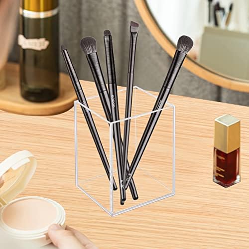 Ptaedex Acrylic Pen Holder Organizer, Clear Pencil Holder for Desk, 2 Pack