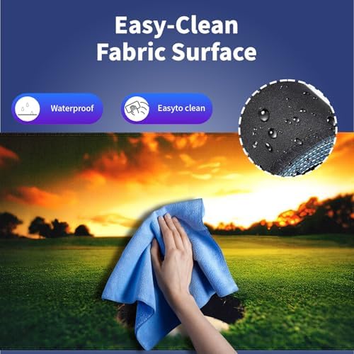 Golf Ball Near Hole Large Mouse Pad, Golf Field Sunset Scenery Desk Mat