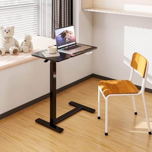 DUMOS Standing Desk with Wheels, Rolling Desk, Laptop Table