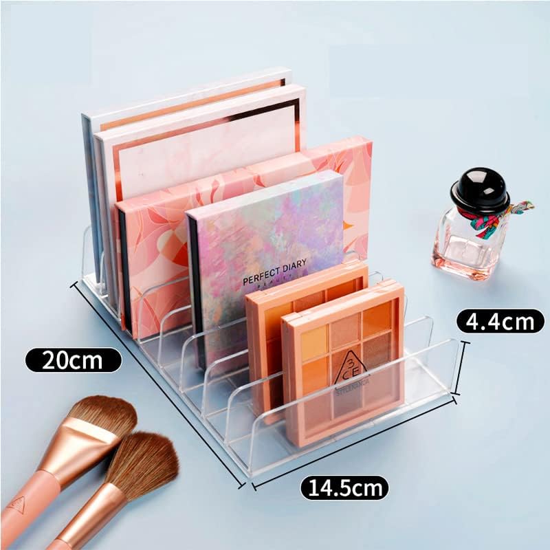 Clear Eyeshadow Makeup Organizer 2Pcs, 8Slot Acrylic Desk Organizer
