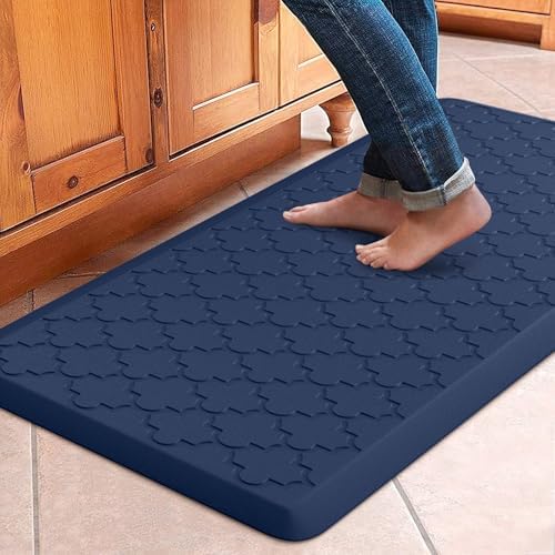 WISELIFE Kitchen Mat Cushioned Anti Fatigue Floor Mat, 17.3"x39", Blue