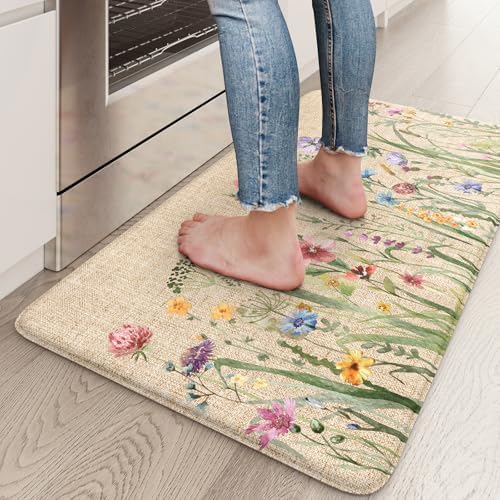 KIMODE Anti Fatigue Mats for Kitchen Floor 17.3"x29",Cushioned Kitchen Rugs