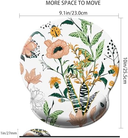 Mouse Pad Wrist Support,Ergonomic Mouse Pad with Wrist Rest,Comfortable Mousepad with Smooth Wrist Rest,Pain Relief Mouse Pads for Non-Slip Base,Computer,Laptop,Office & Home(Creamy White)