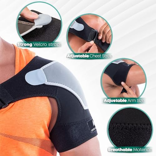 Rotator Cuff Shoulder Brace, Adjustable Arm Sling for Injury Support