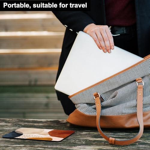 Audimi Small Mouse Pad 6 x 8 Inch, Mini Mouse Pad Thick for Laptop Wireless Mouse Home Office Travel, Portable & Washable (Abstract Stone)