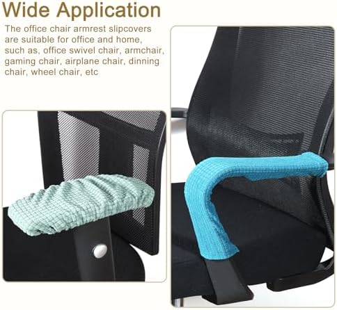 Uxcell 4pcs Office Chair Arm Covers, Stretchable Armrest Protectors for Gaming and Computer Chairs, Beige