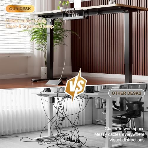 55 Inch Standing Desk with USB-C Port, Cable Management