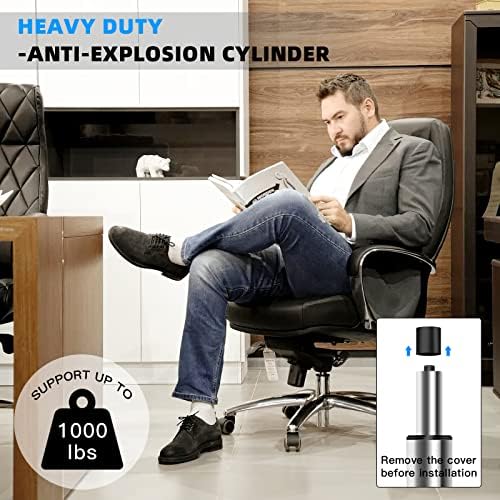 Omyoffice 5.5” Office Chair Cylinder Replacement, Class 4 Piston (Silver)