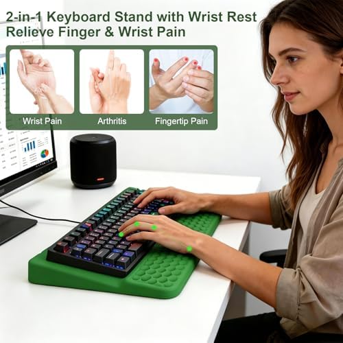 Ergonomic Keyboard Stand with Soft Memory Foam Wrist Rest for Office